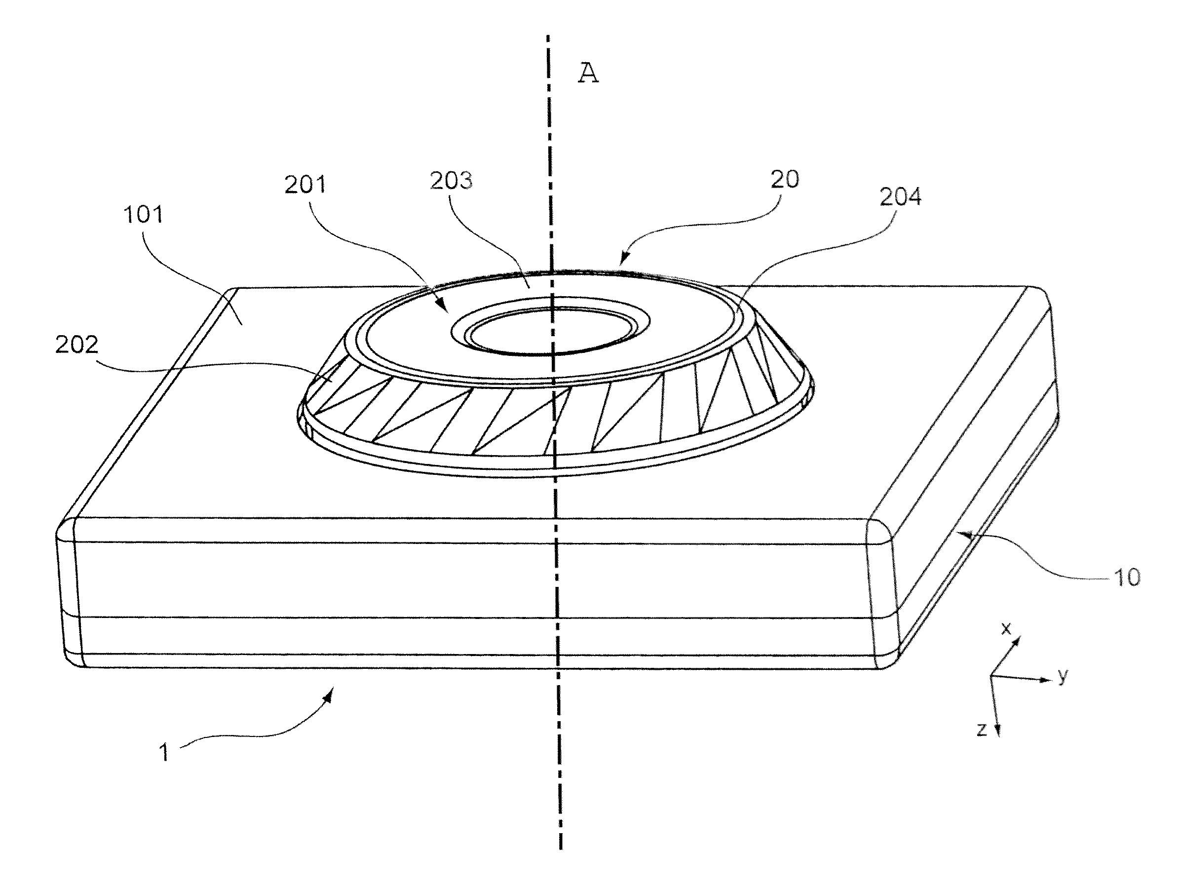 Device for controlling at least one audio signal and corresponding electronic mixing console