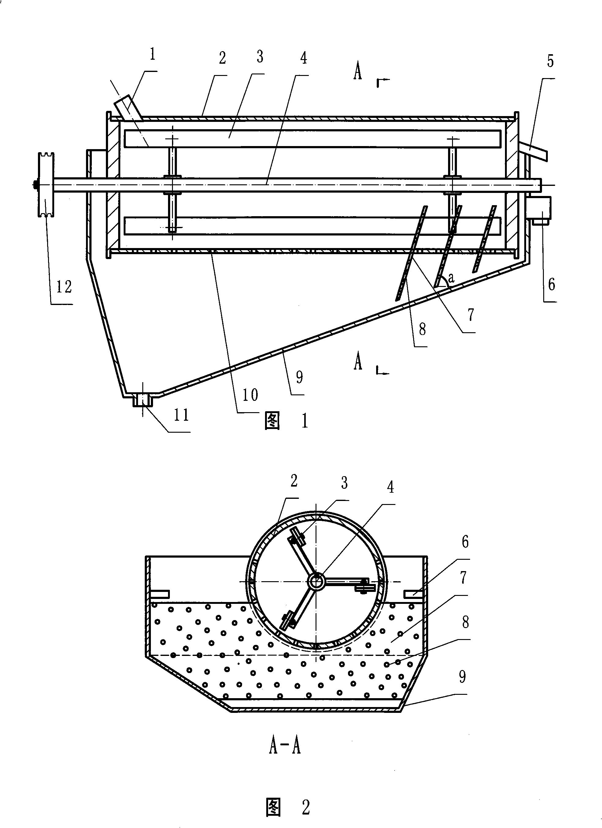 Detaching mechanism for excess material after catsup processing