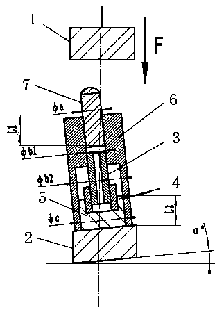 Metal part interference fitting device and fitting method