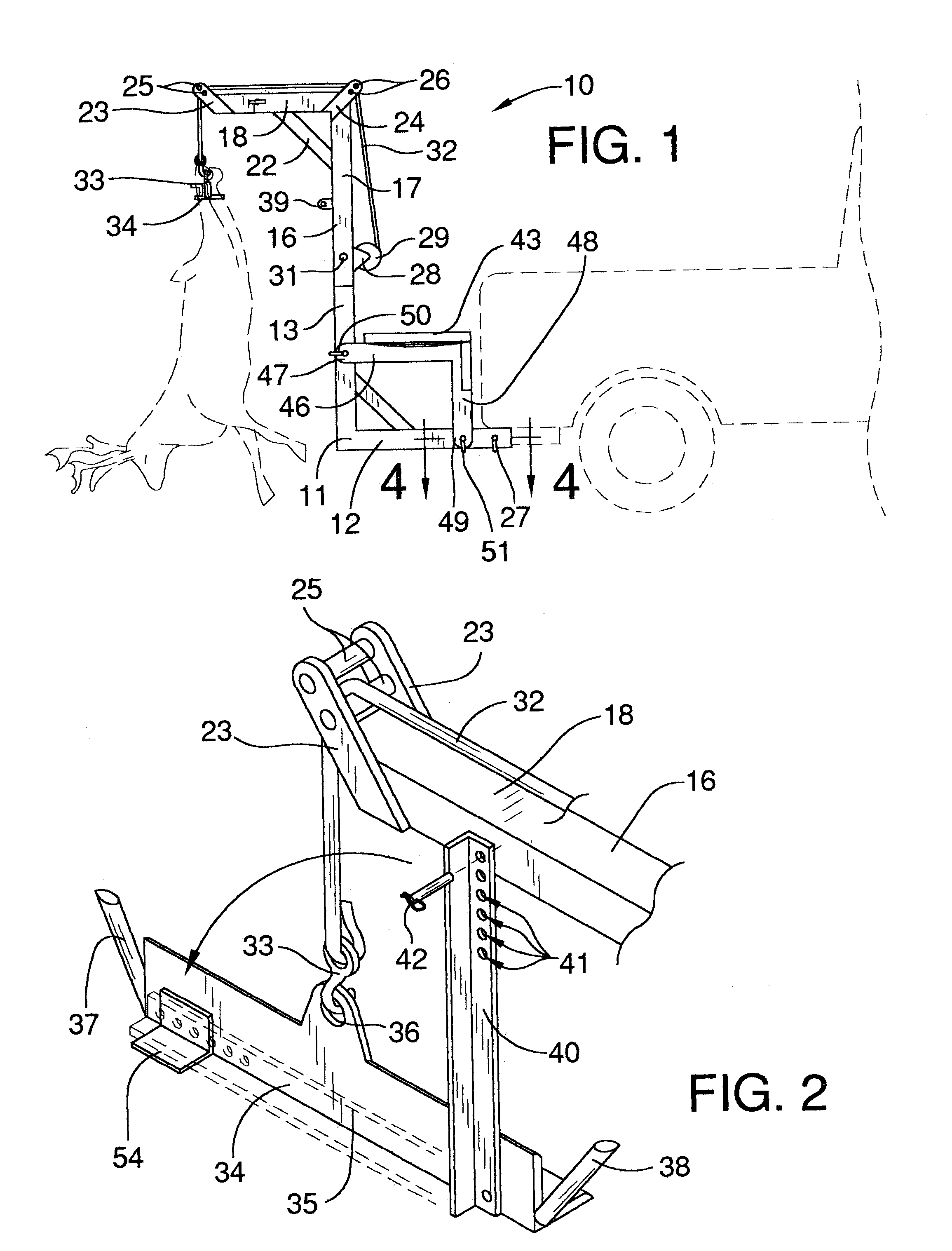 Hitch-mounted game carrier apparatus