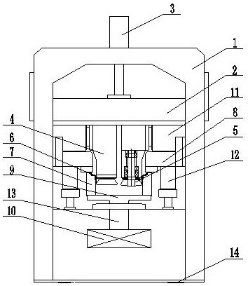 Universal internal rotation machine device for engineering wheels and machining method thereof