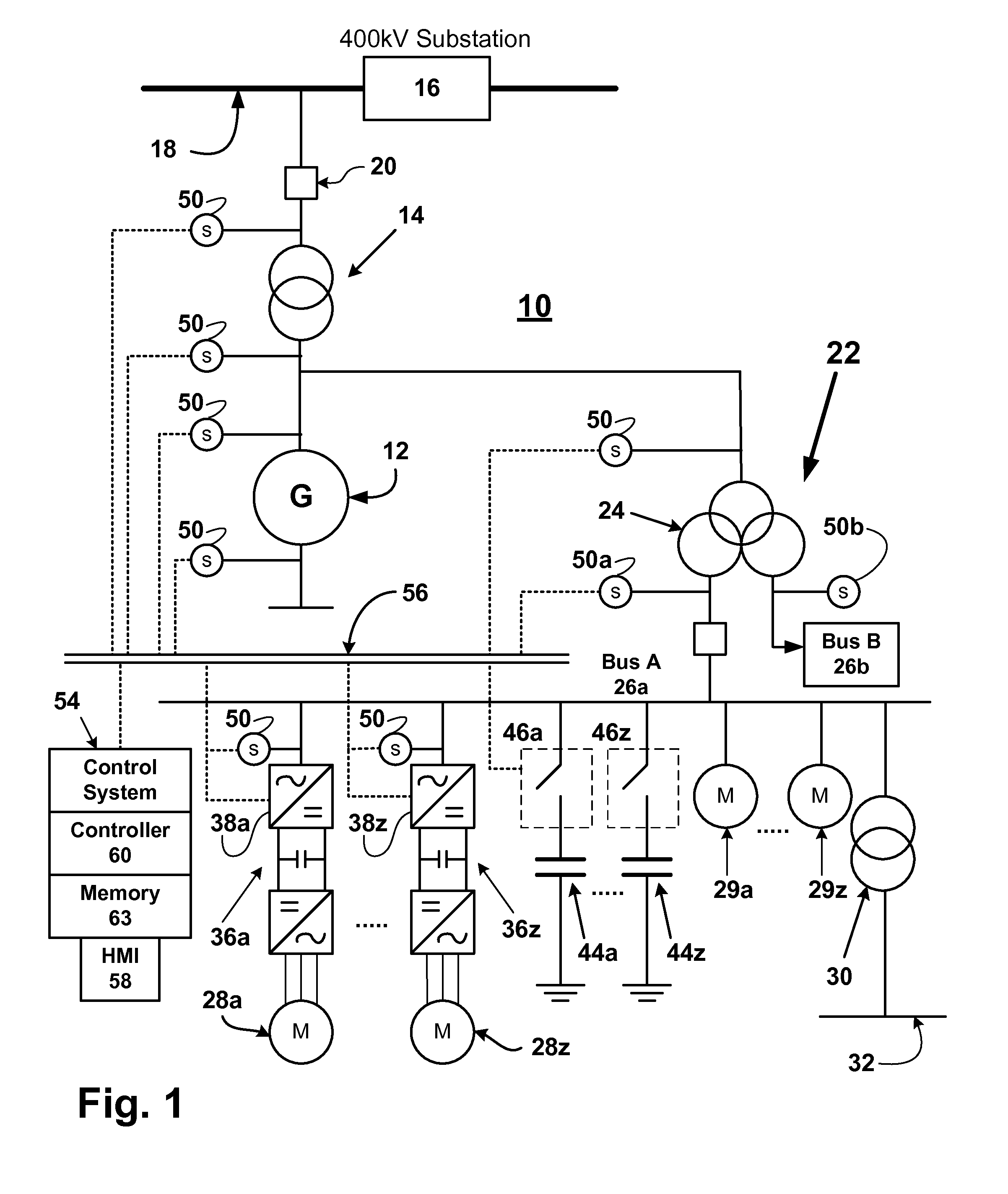 Method and apparatus for improving the operation of an auxiliary power system of a thermal power plant