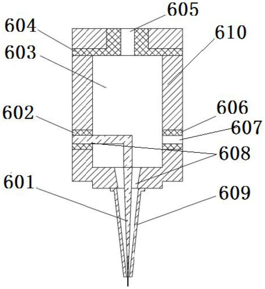 Maskless locality micro electro-deposition additive manufacturing device and method based on ultrasound