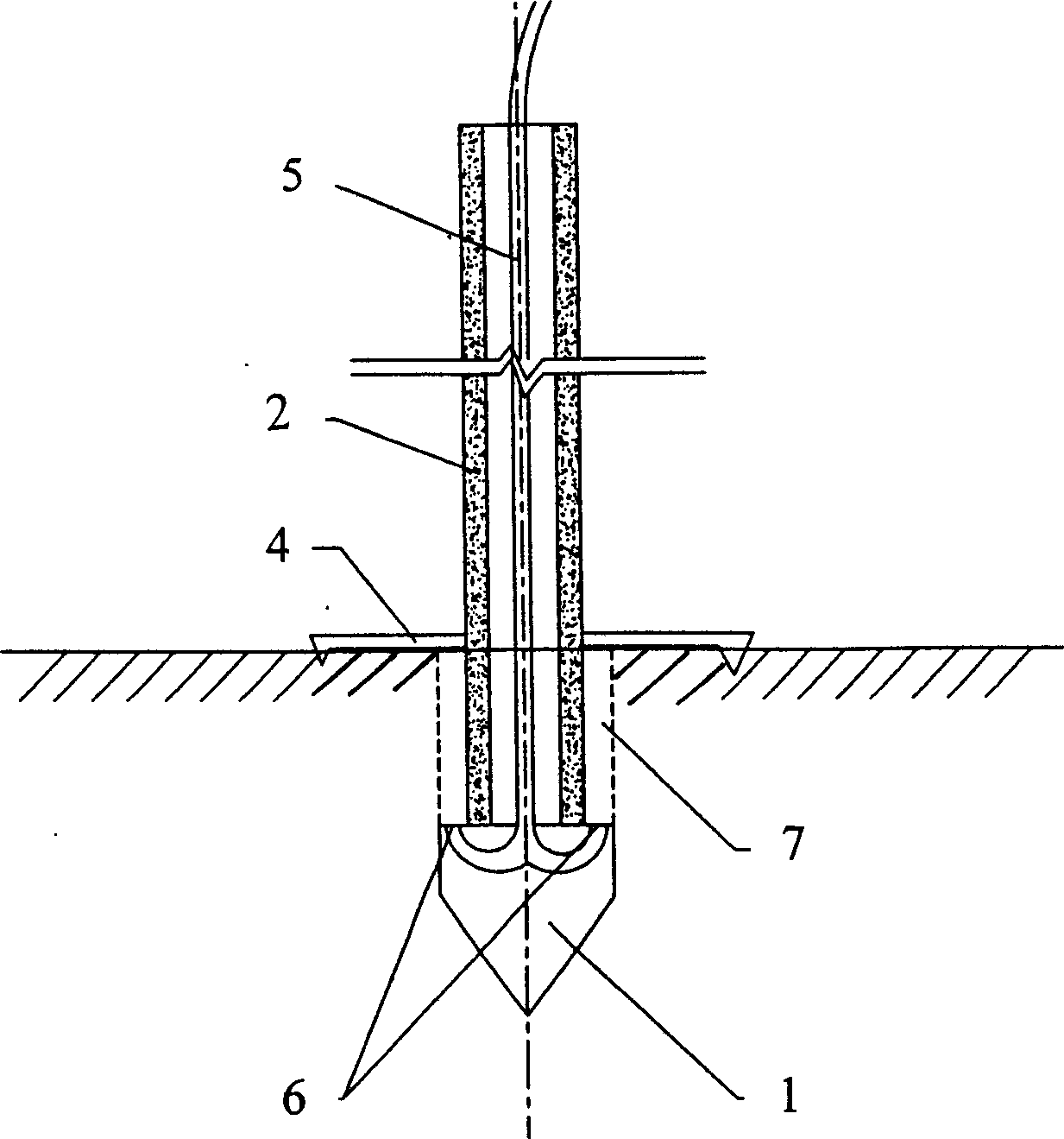 Method for construction of large head expanding combined pile