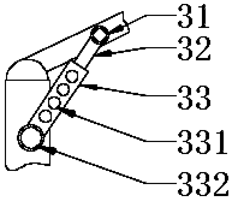 Double-arm adjustable bracket rod for moxibustion apparatus