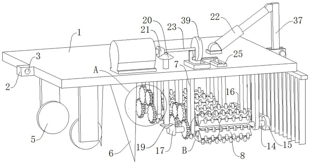 Soil loosening device for traditional Chinese medicine planting