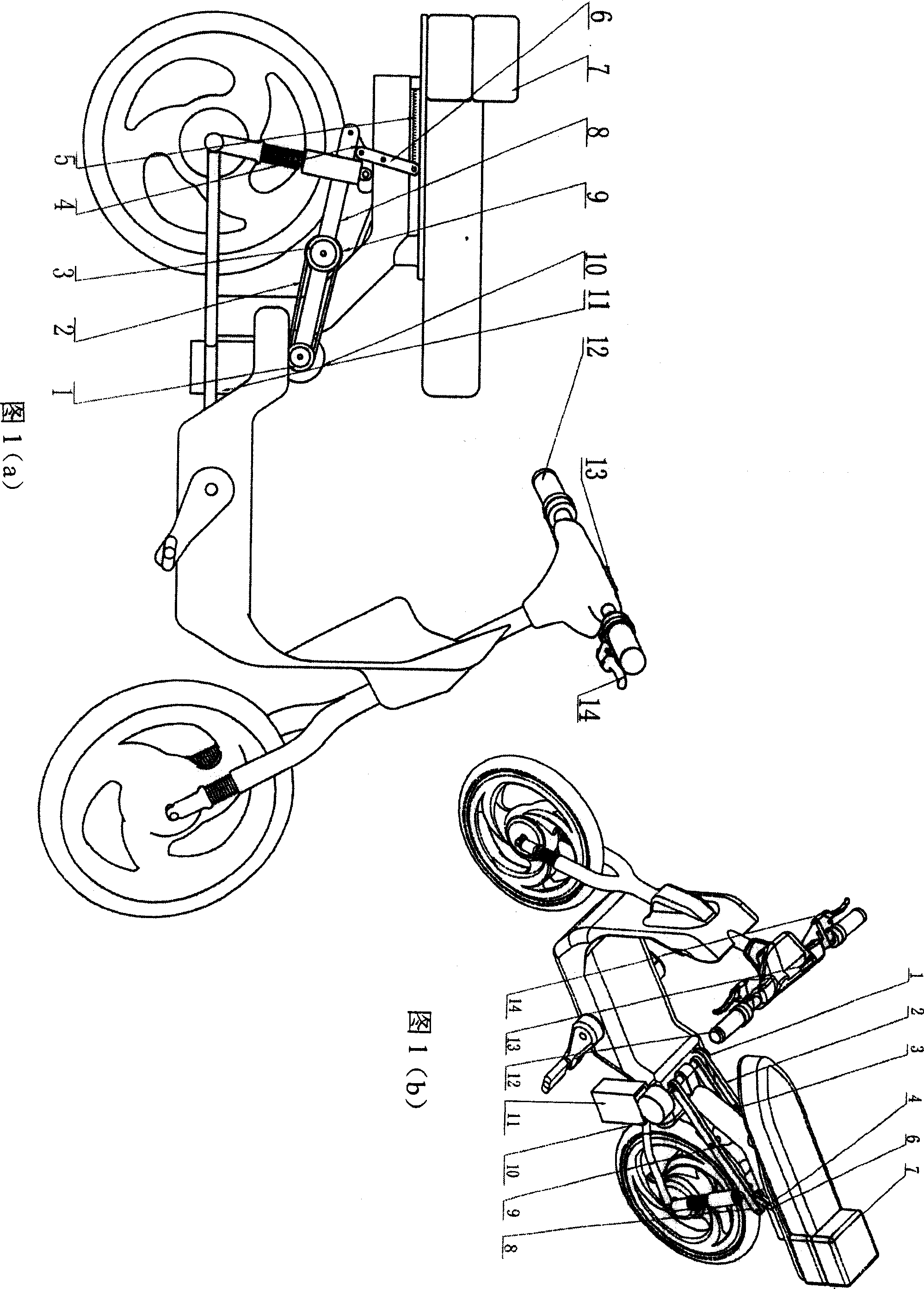 Electric vehicle brake power recovering device