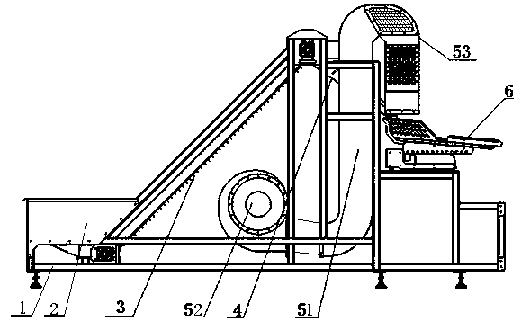 Intelligent fruit and vegetable blow-screening feeding device