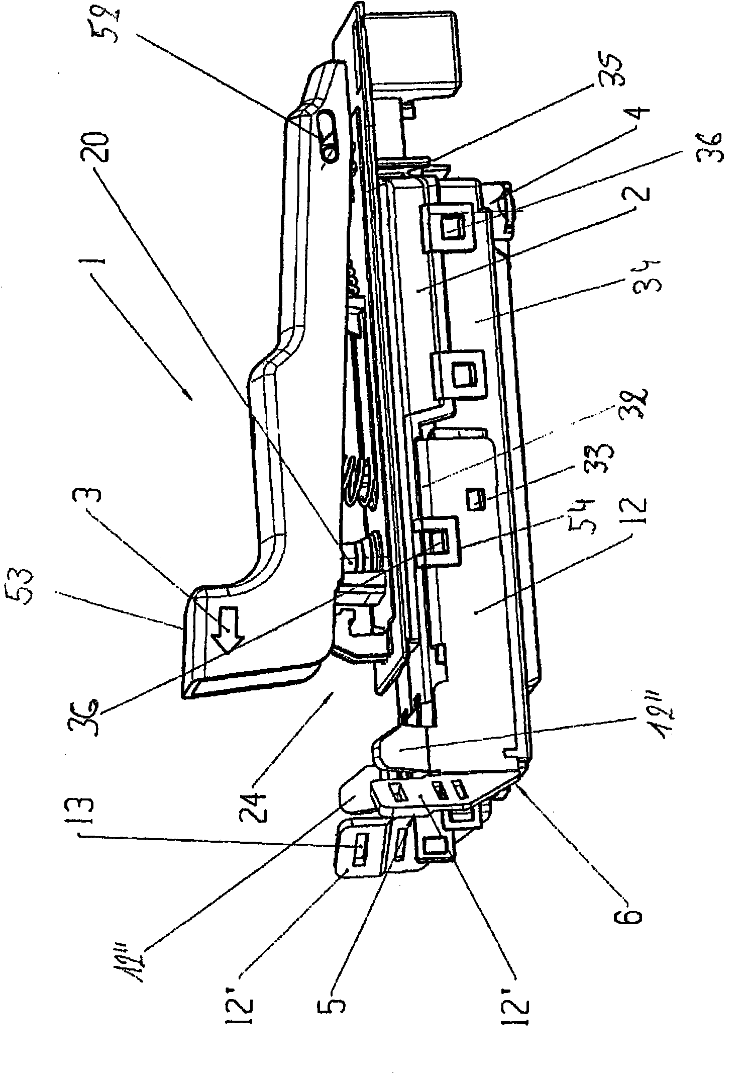 Control device, particularly in the type of an electric switch for hand-held power tools