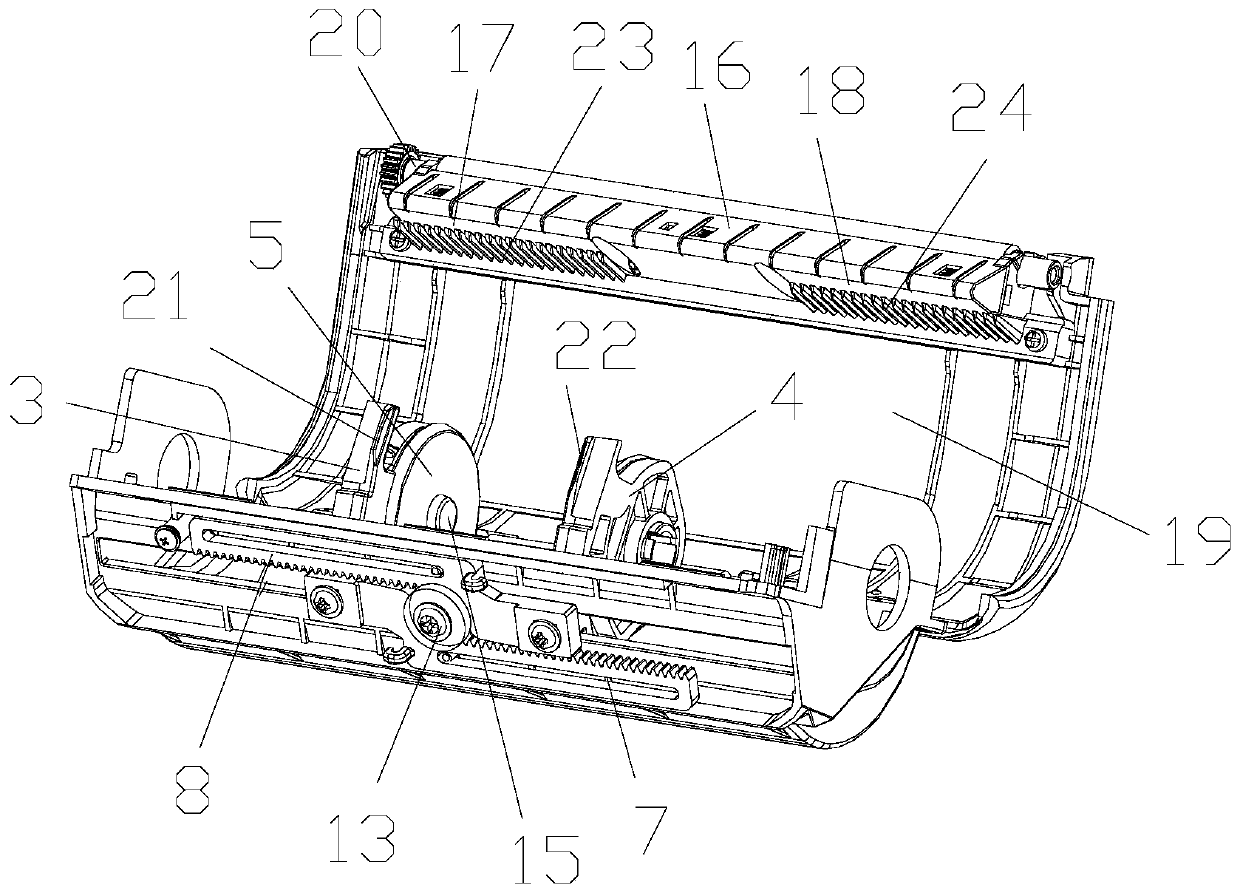 Portable barcode printer with limiting structure