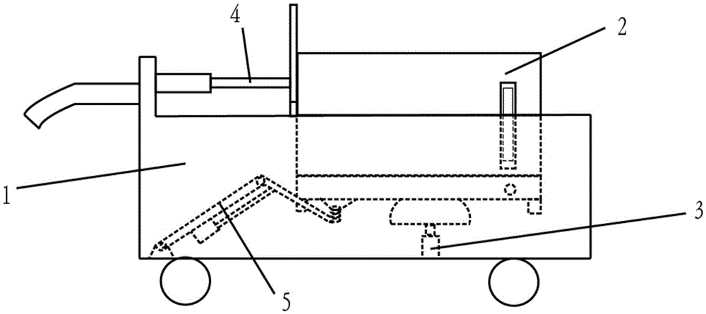 Discharge mechanism of pallet box transfer device