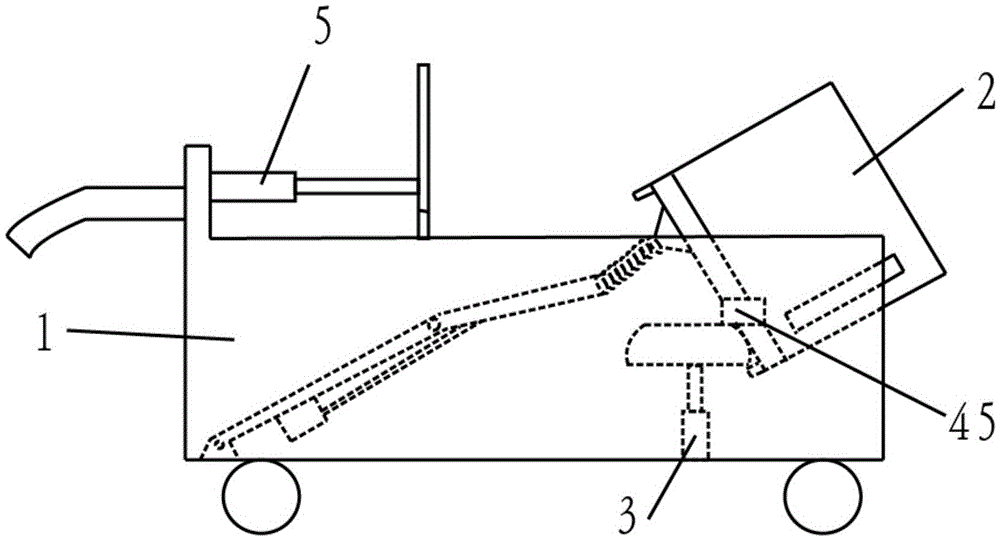 Discharge mechanism of pallet box transfer device