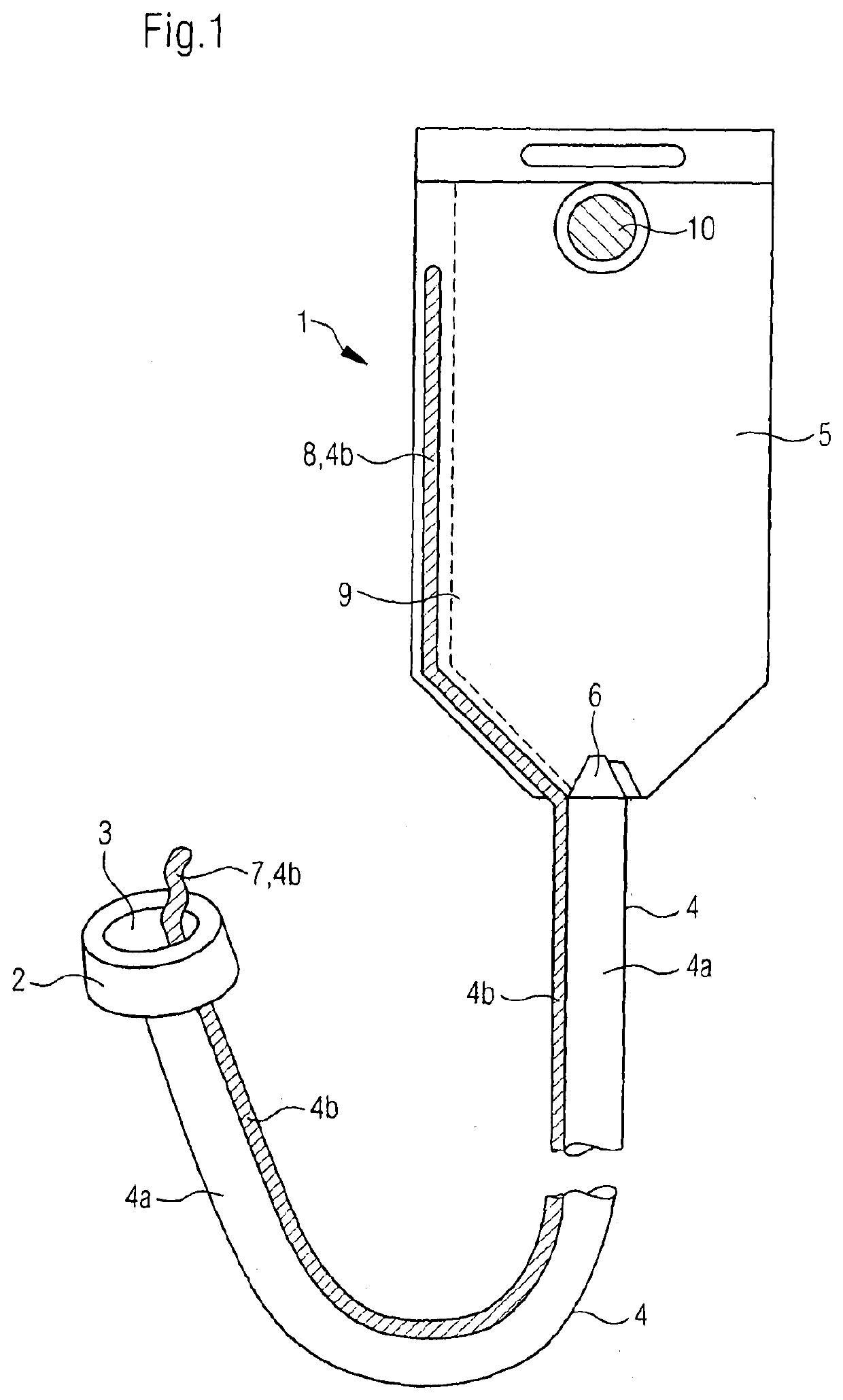 Device for the repetitive supply and draining of substances for medical therapy, and system and method for producing faecal continence by intermittent colon lavage by means of a permanently placed trans-anal occluding or access catheter