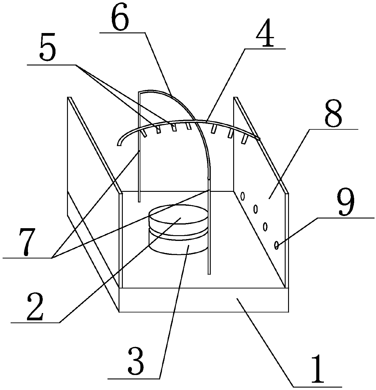 Paint spraying device for artware ornament