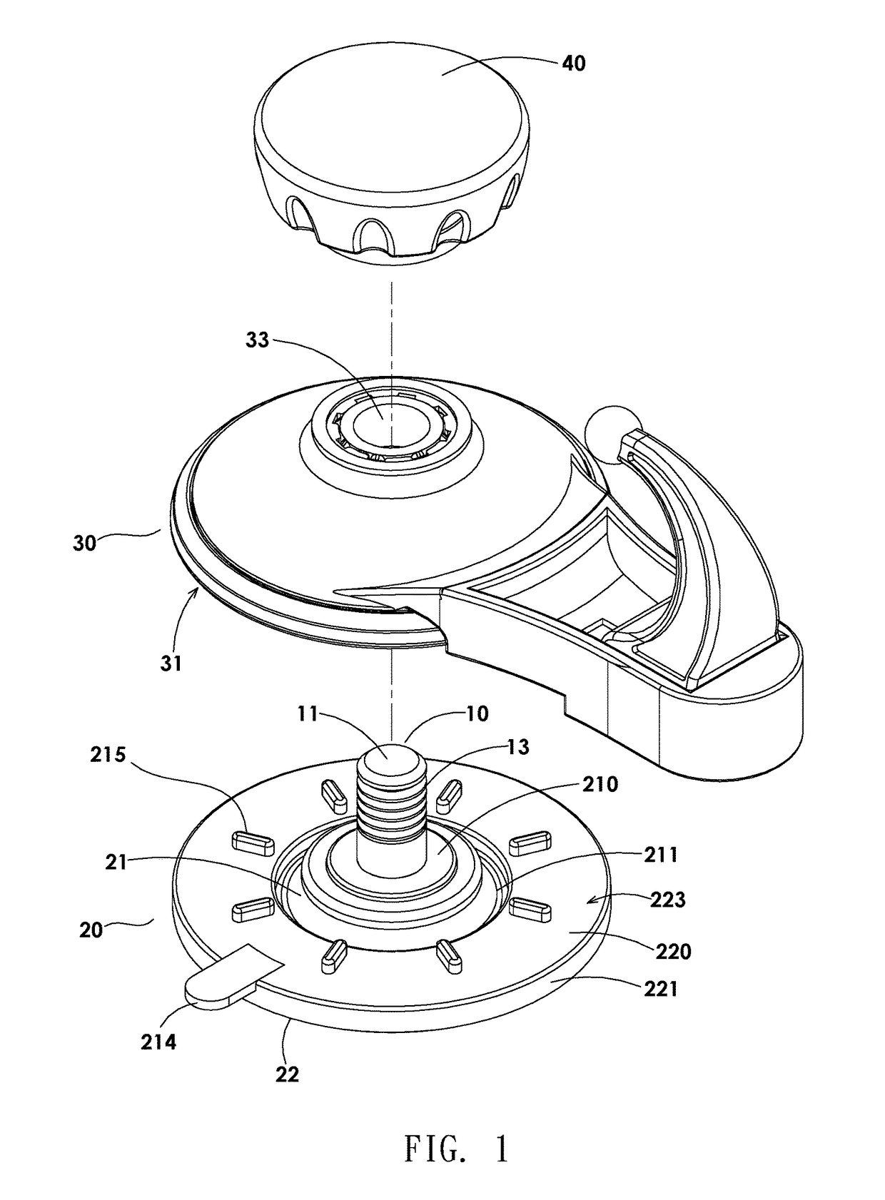 Vacuum retaining device capable of reuse