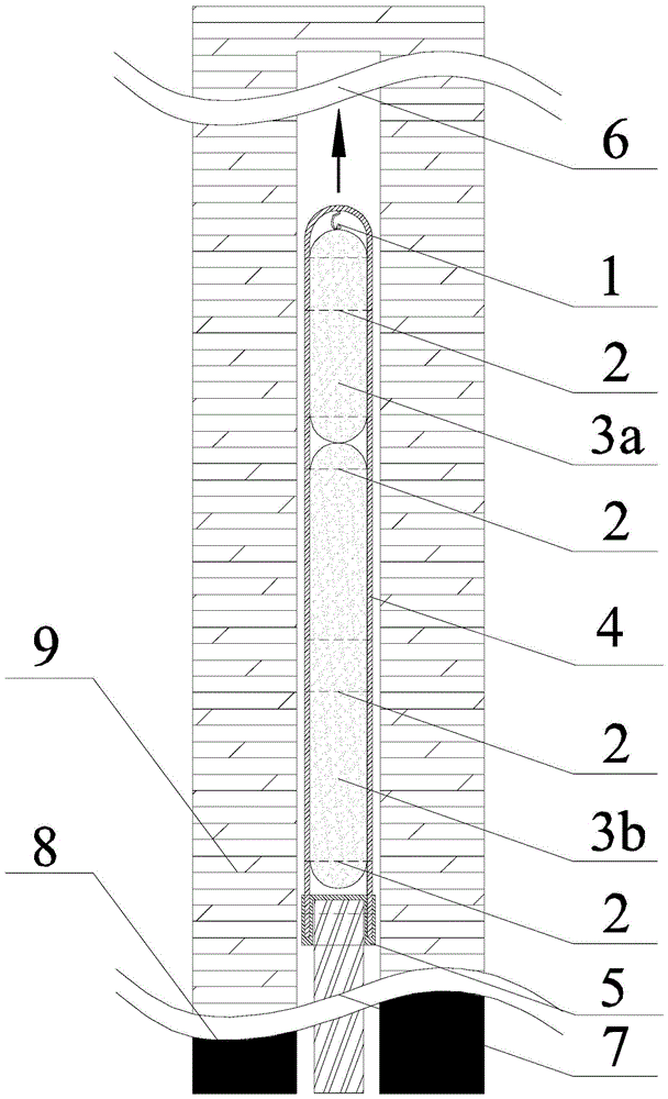 An integral push-and-pull method for installation of roadway anchor cable anchoring agent