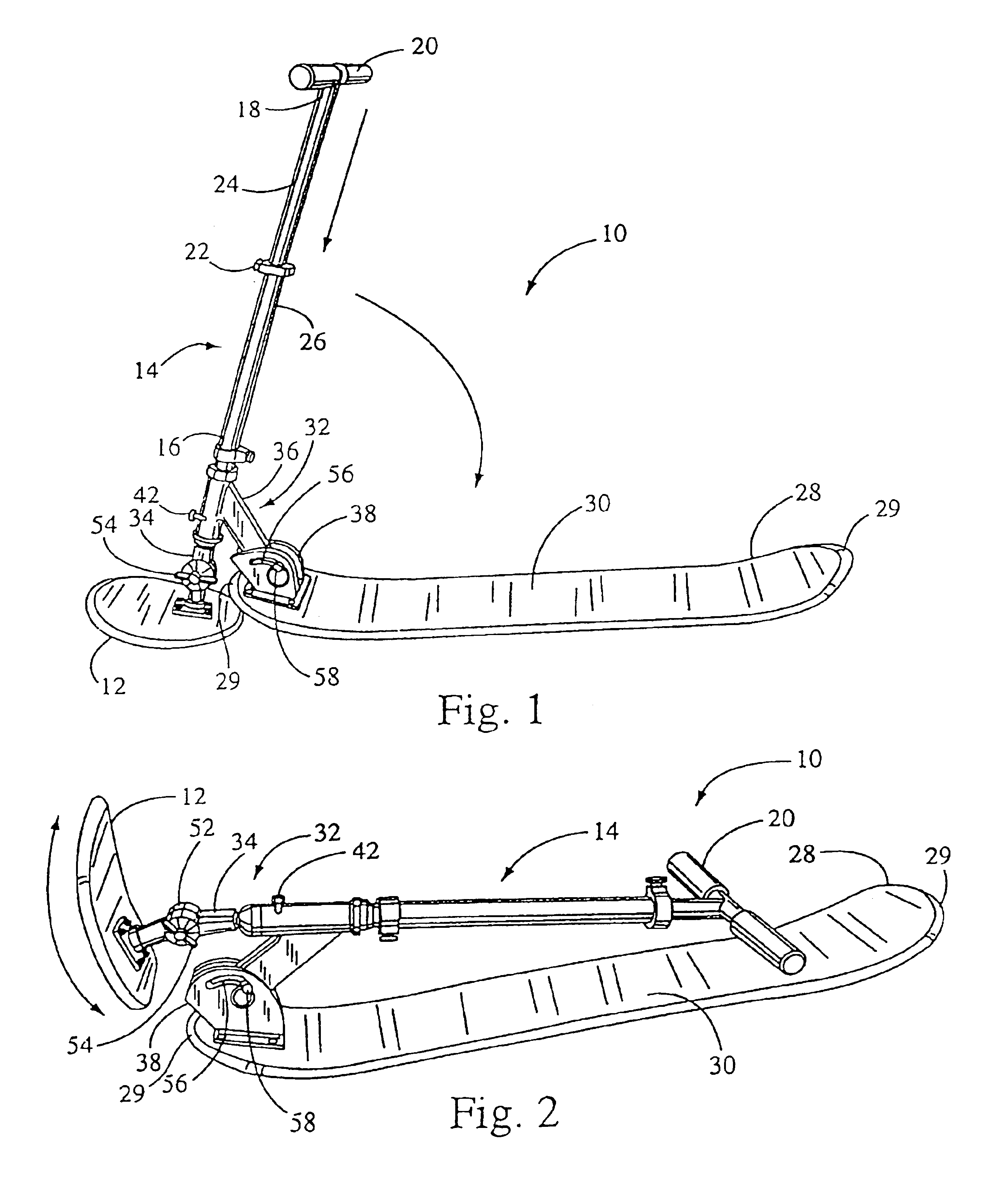 Hand steerable sports scooter