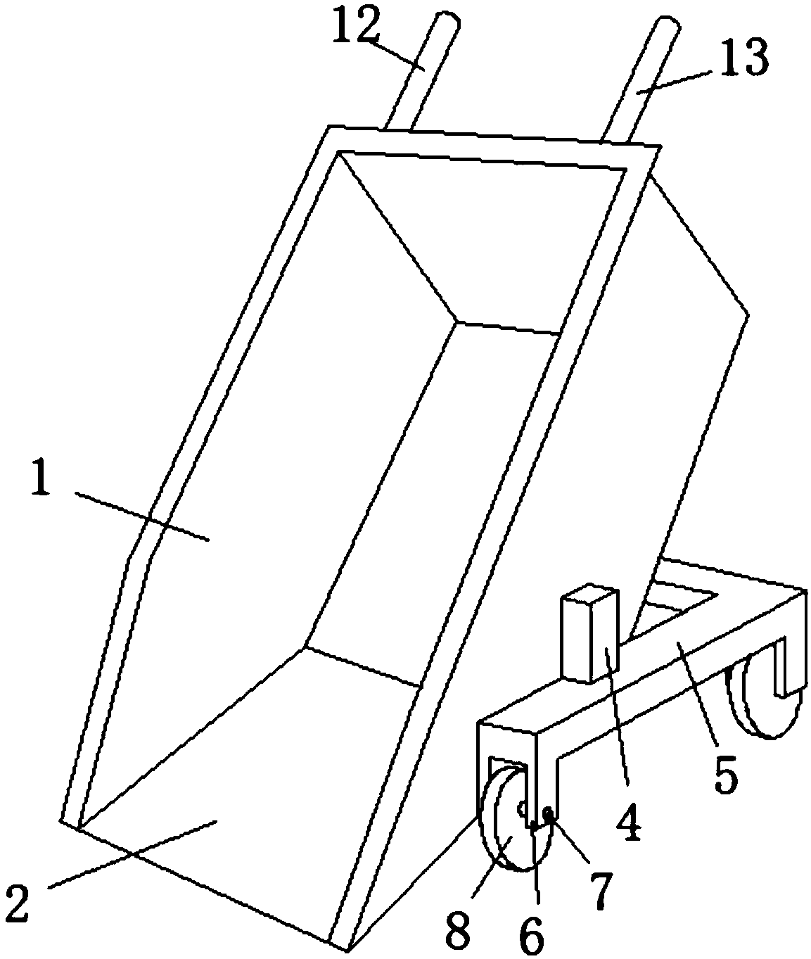 Waste material collection device of CNC high-speed machining center