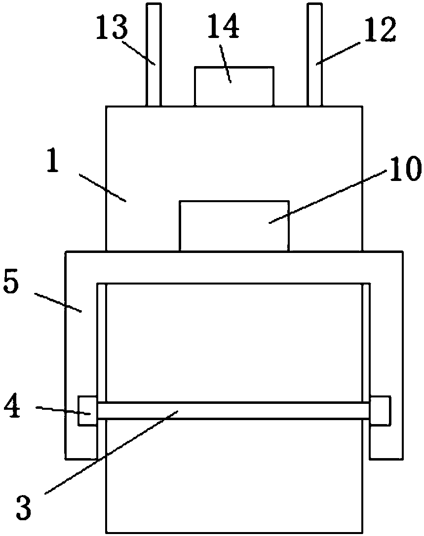 Waste material collection device of CNC high-speed machining center