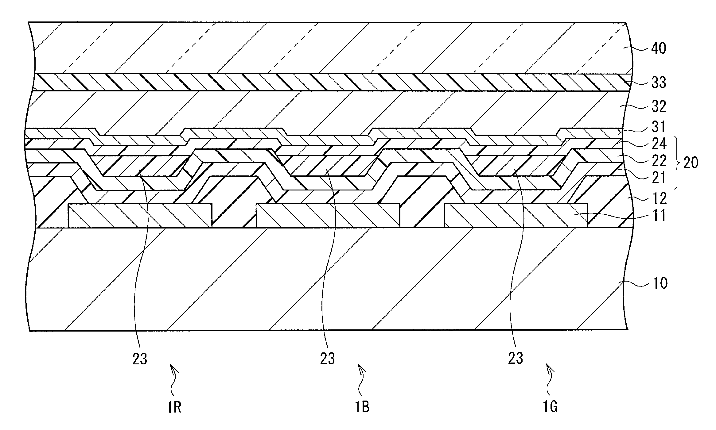 Organic electroluminescent element and display device