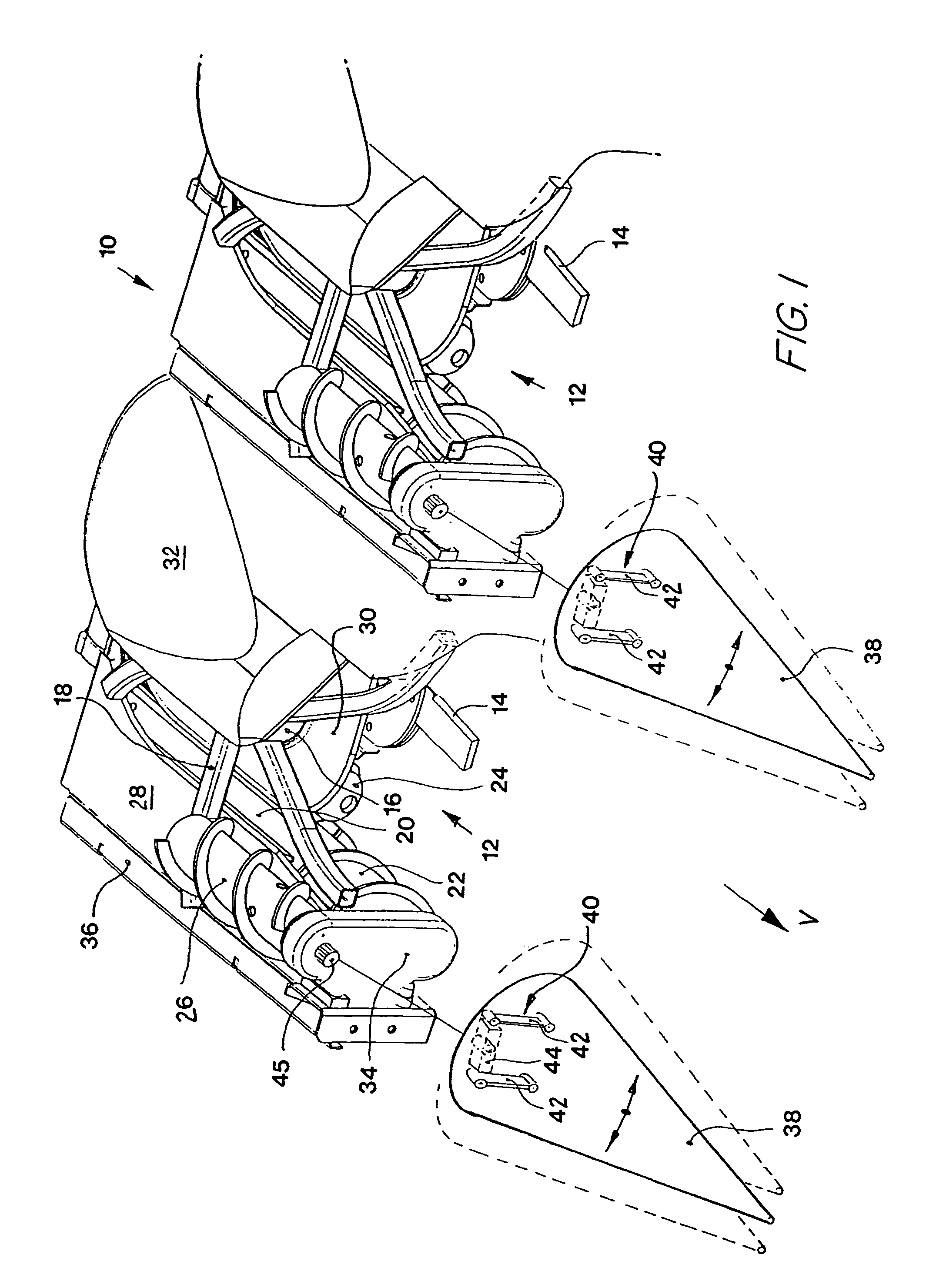 Harvesting implement for harvesting stalk-like plants