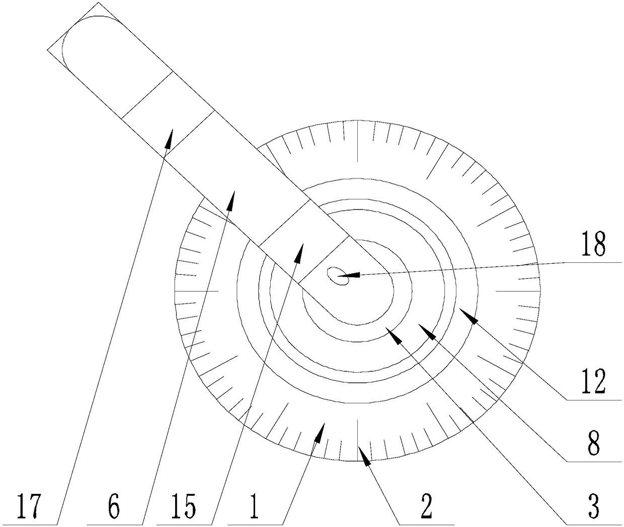 Curved surface dimension measuring convenience improving device