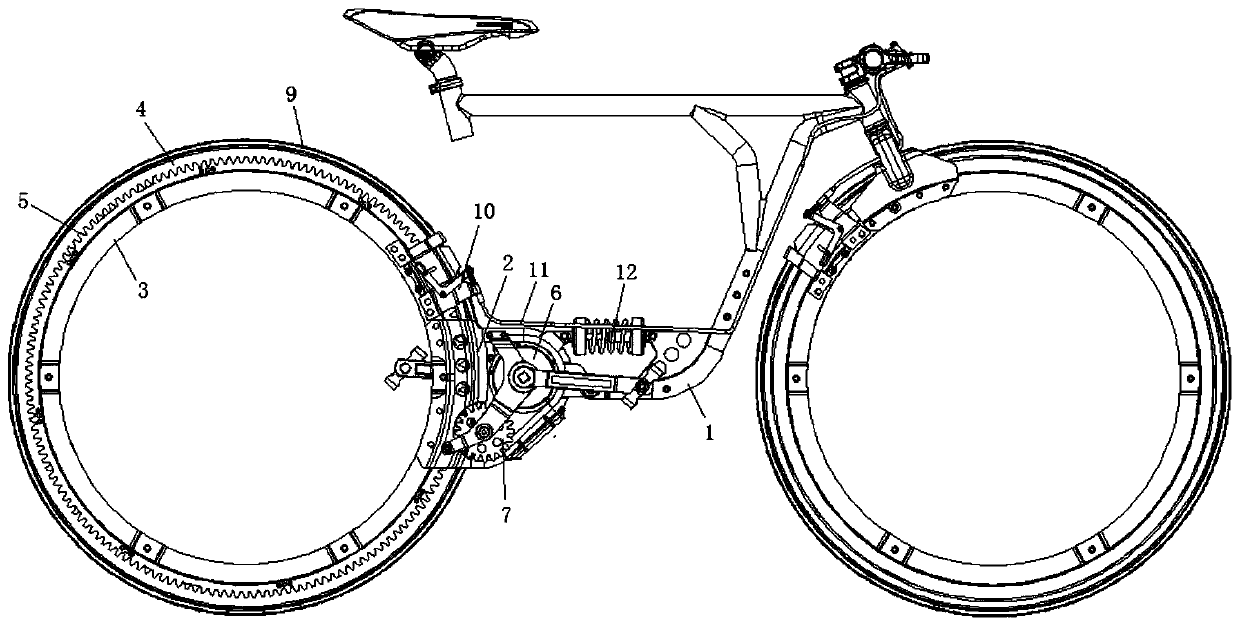 Chainless hollow hub bicycle