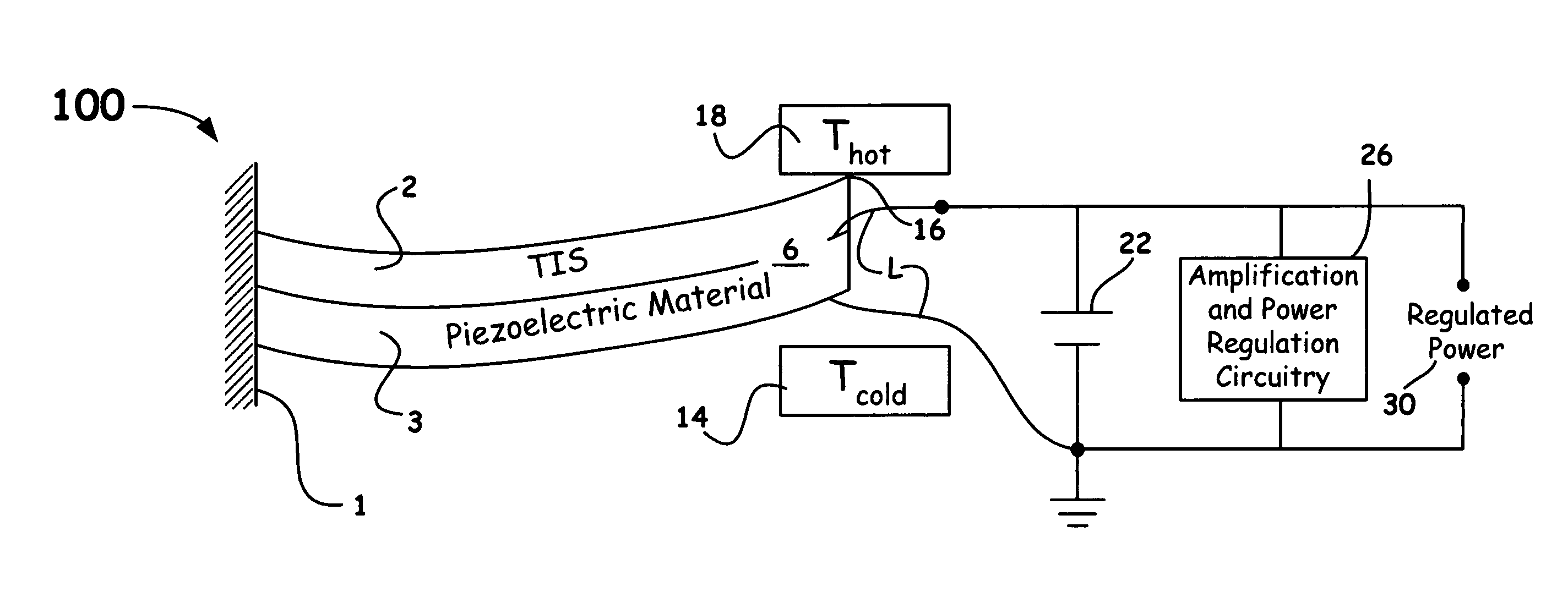 Energy harvesting using a thermoelectric material