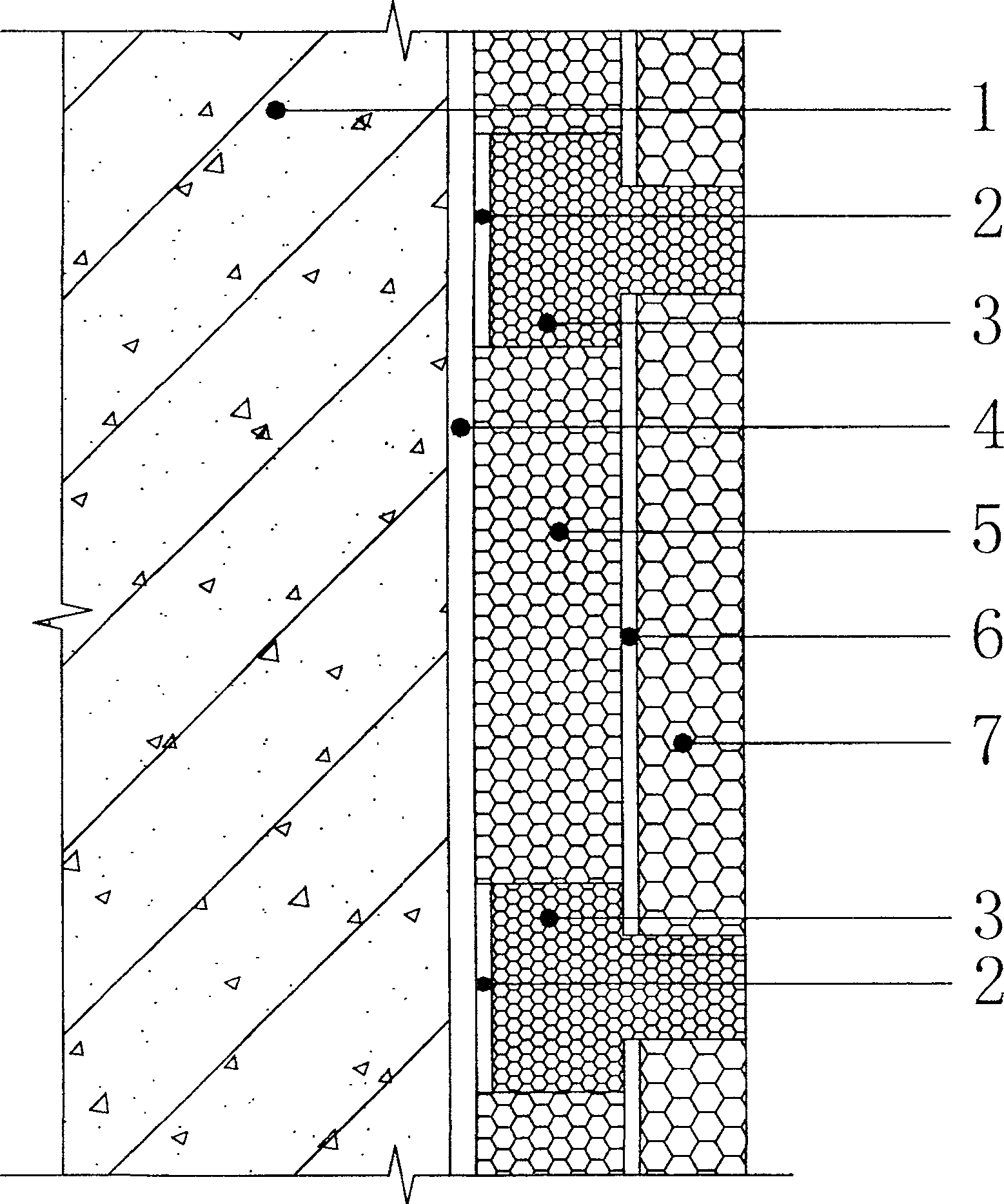 Method for constructing thermal insulation layer controlled by equal height insulation batten of step type