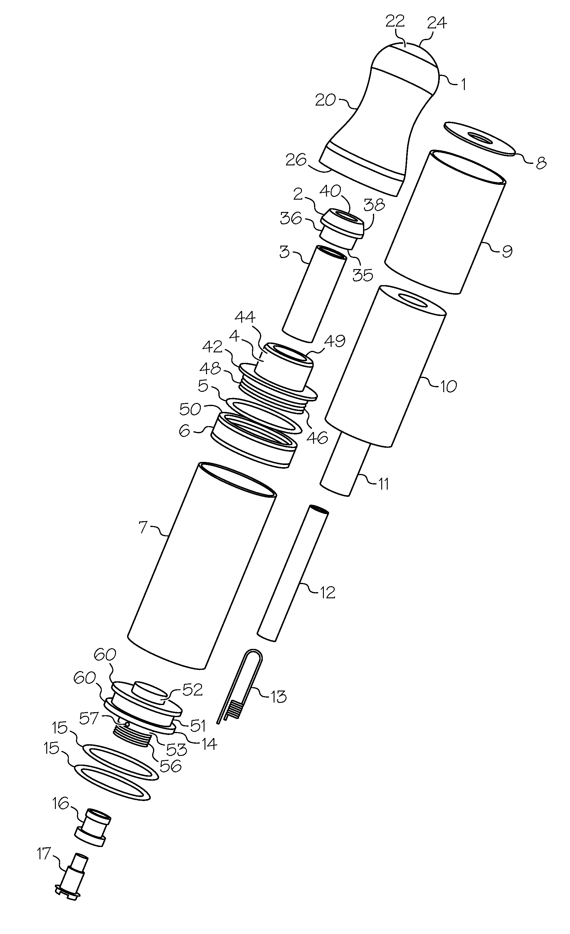 Mouthpiece assembly for an electronic cigar or cigarette