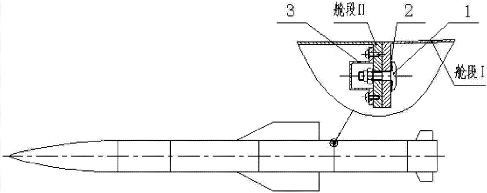 Non-pyrotechnic stage separation structure