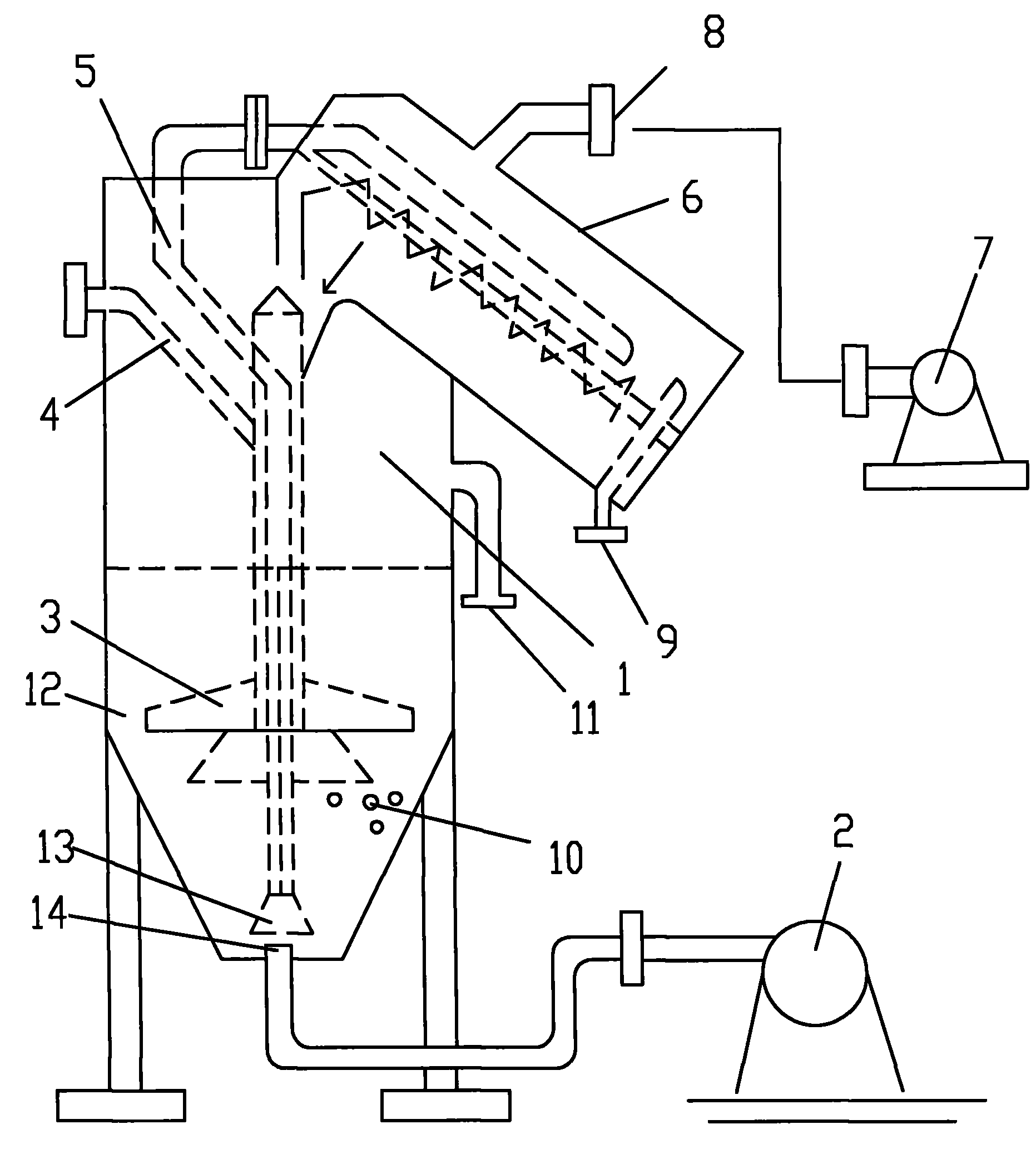 Self-cleaning iron ion removing separation device