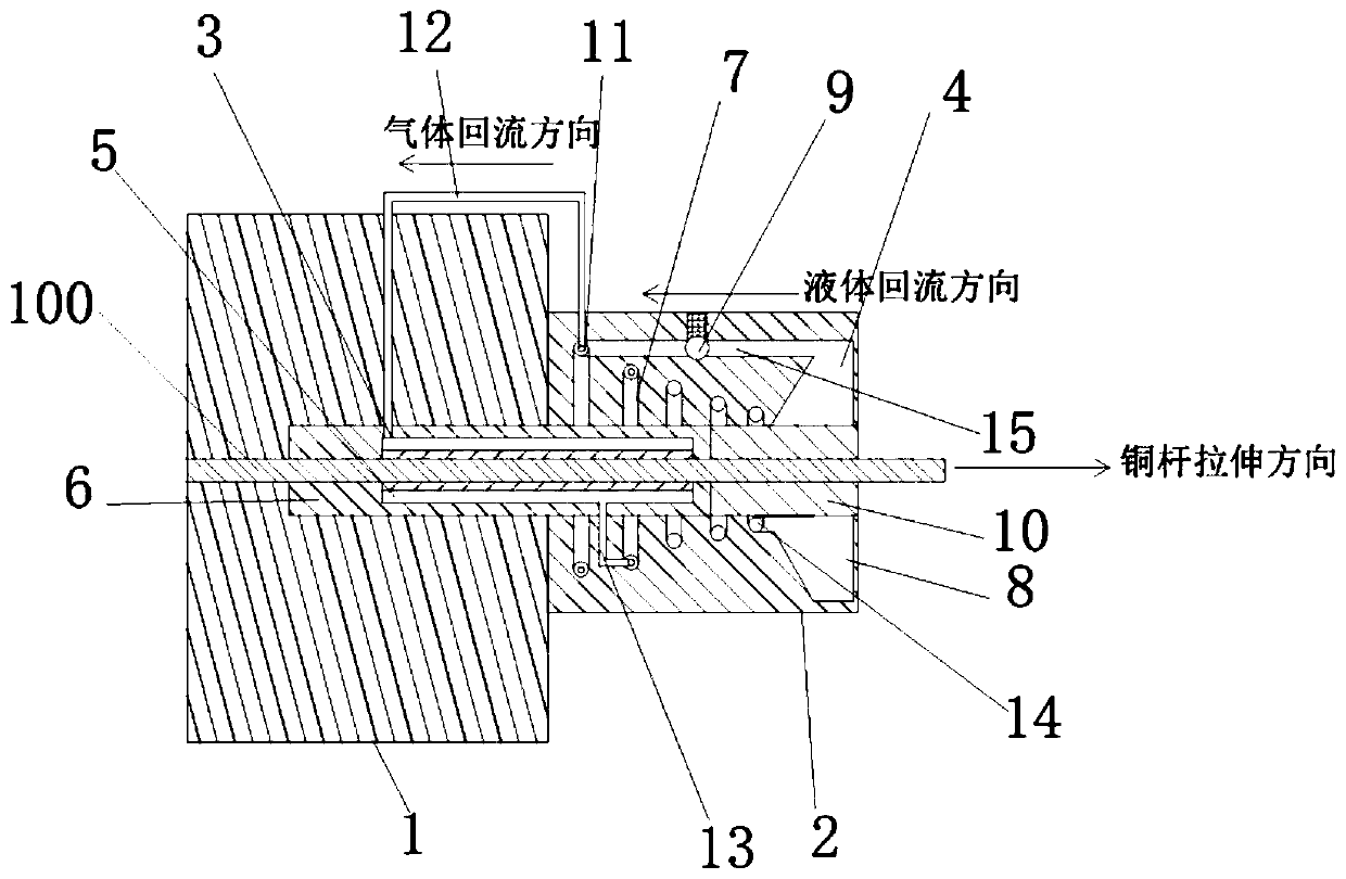 Method for producing copper rod and copper rod wiredrawing device