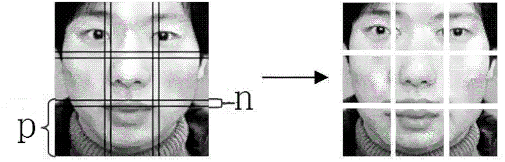 Method for rebuilding super-resolution human face image by position block nonlinear mapping