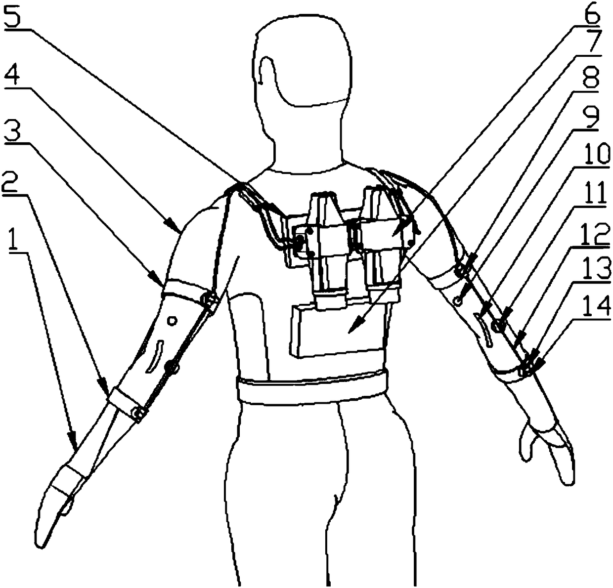 Wearable flexible upper limb exoskeleton assisting system