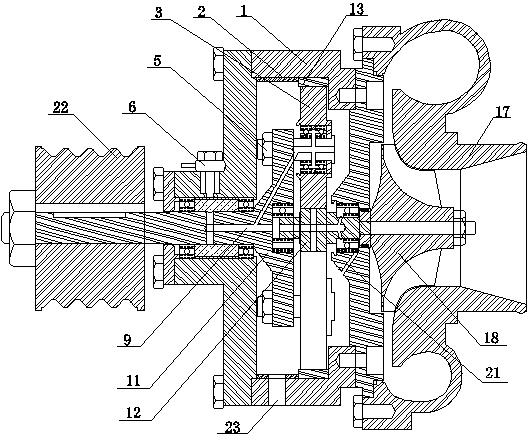 Planetary gear transmission supercharger