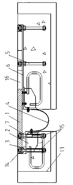Integrated integral installation comb plate expansion joint device and construction method