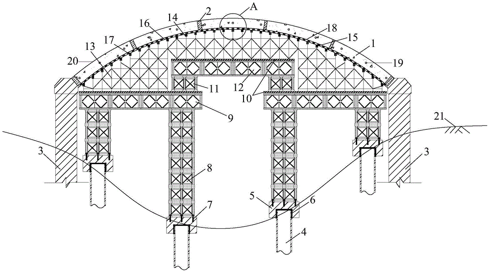 Construction method of ultra-wide main arch ring of long-span hollow arch bridge in alpine region