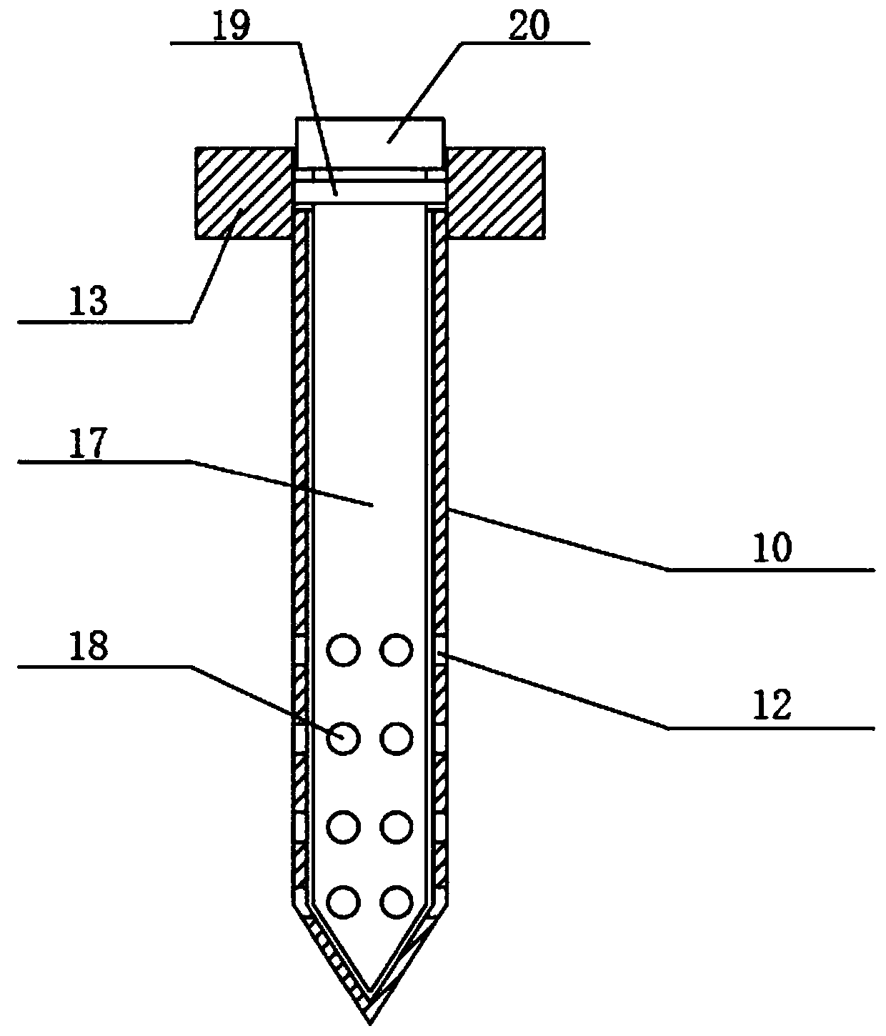 Root irrigation device for seedling cultivation