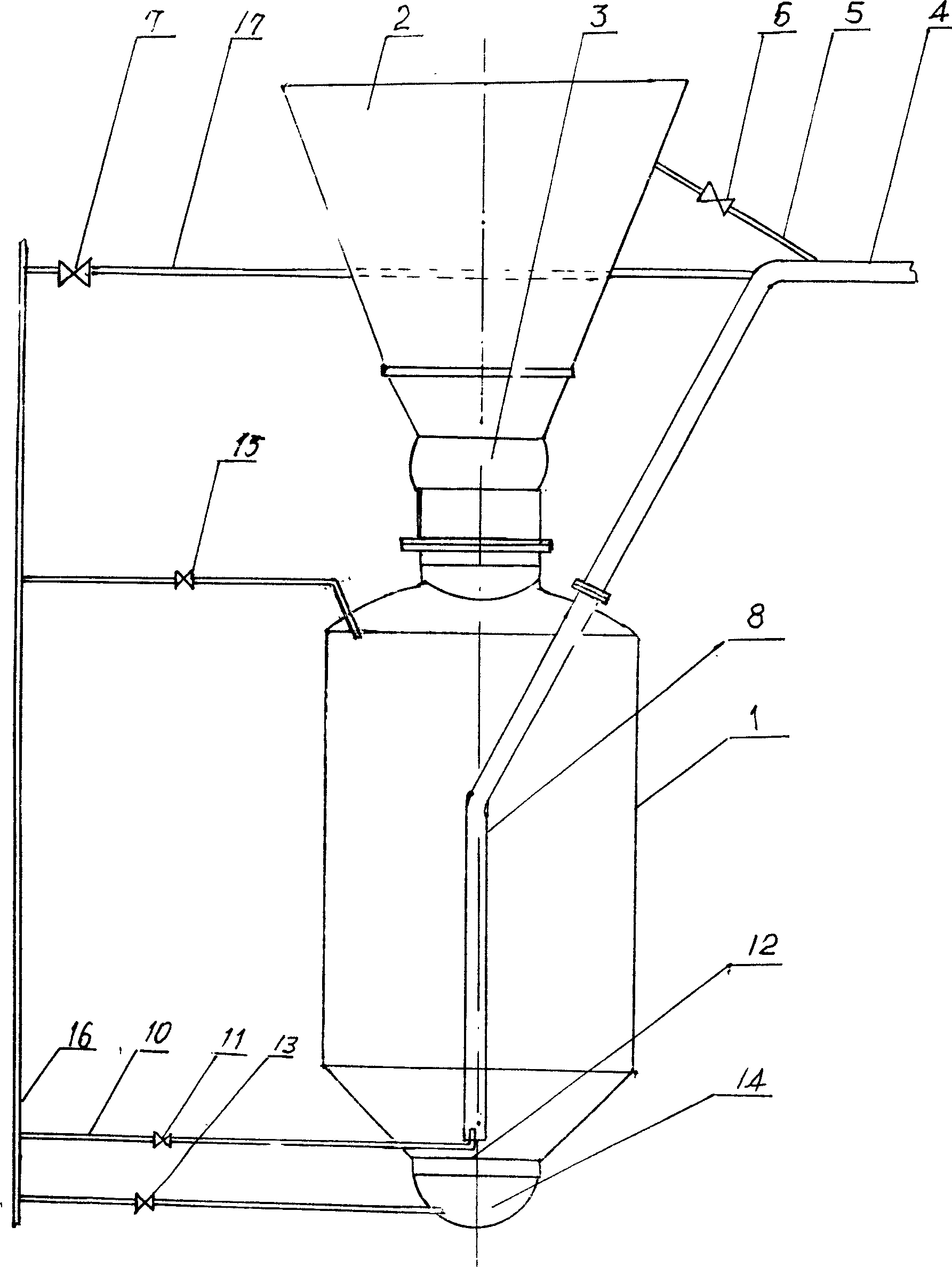 Method of realizing automatic block clearing and continuous operation of up flow type ash cabin pump