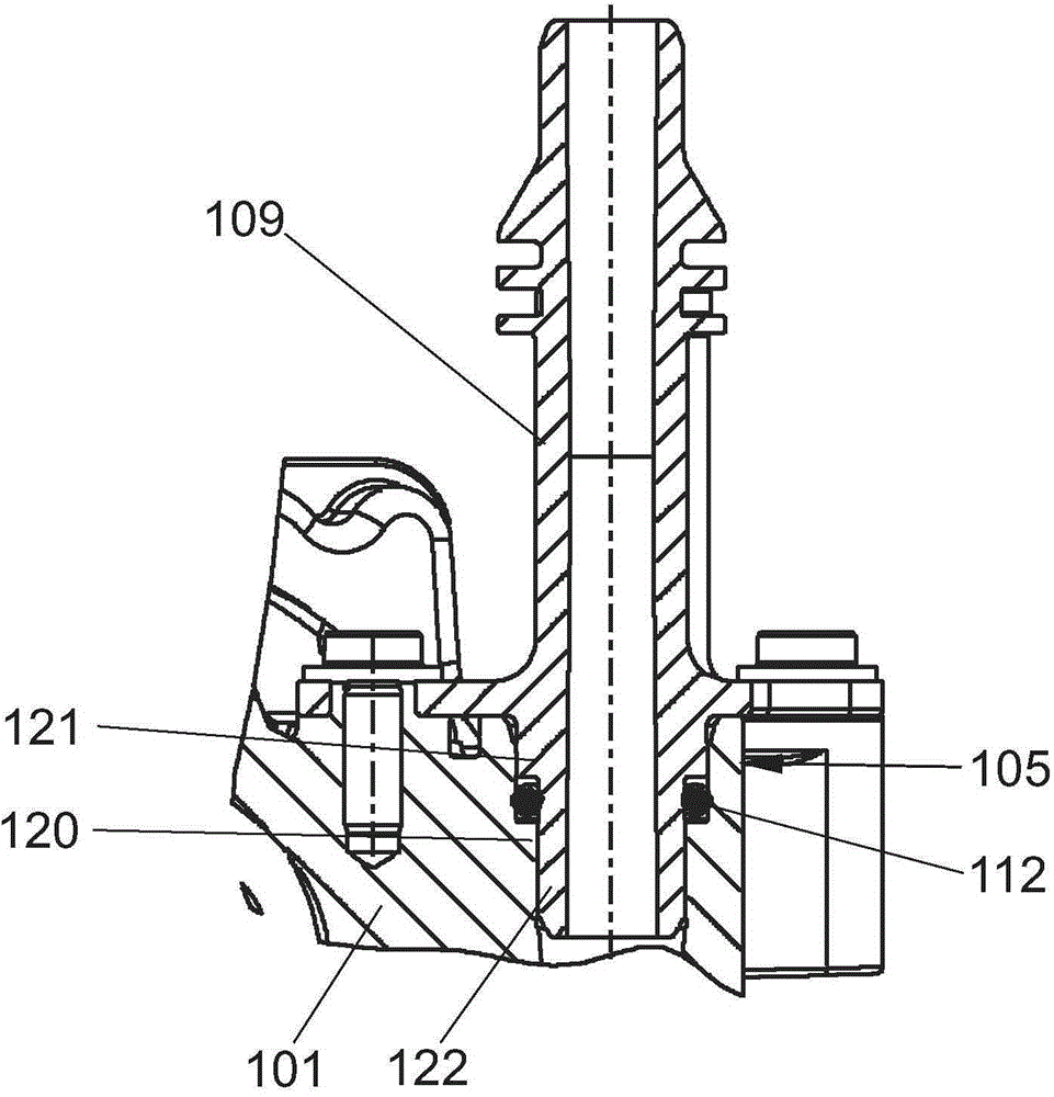Heating/cooling device for a housing particularly for a throttle valve nozzle