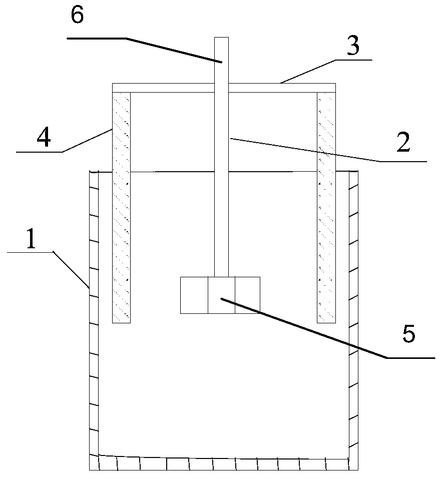 A flow control device in kr desulfurization hot metal tank
