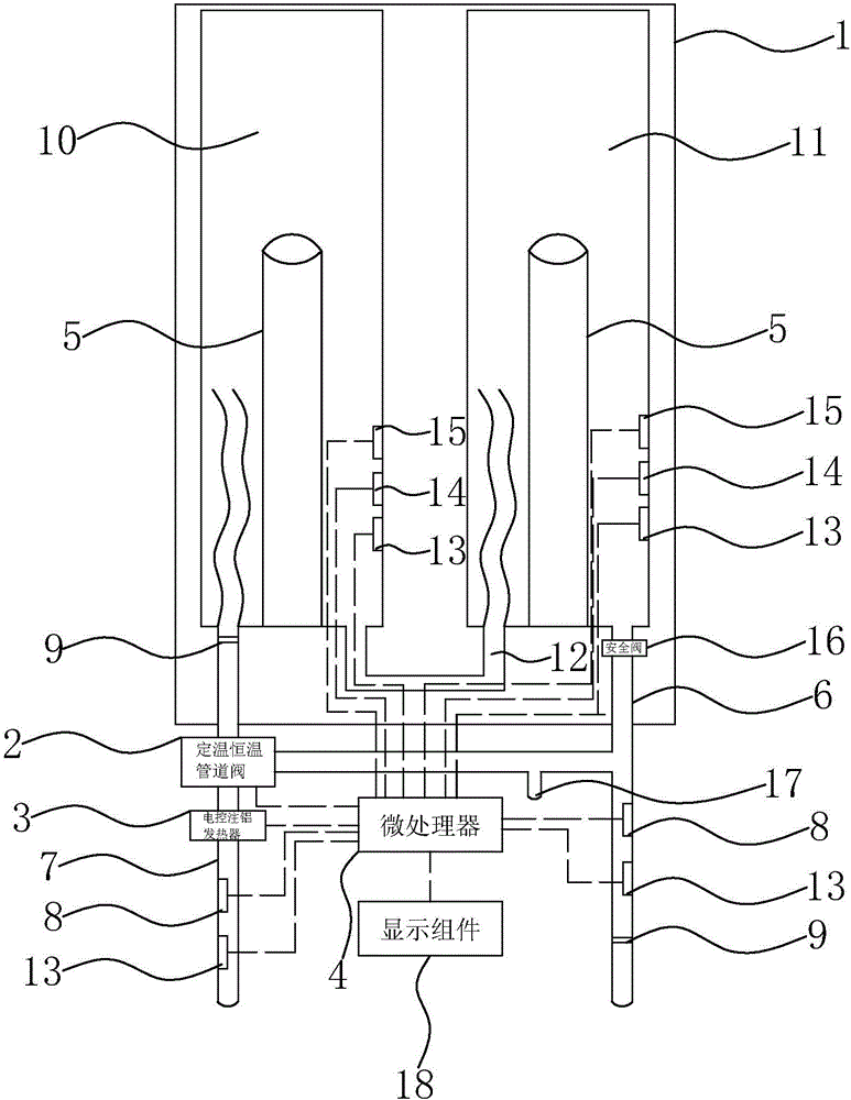 Constant-temperature quick-heating electric water heater and control method thereof