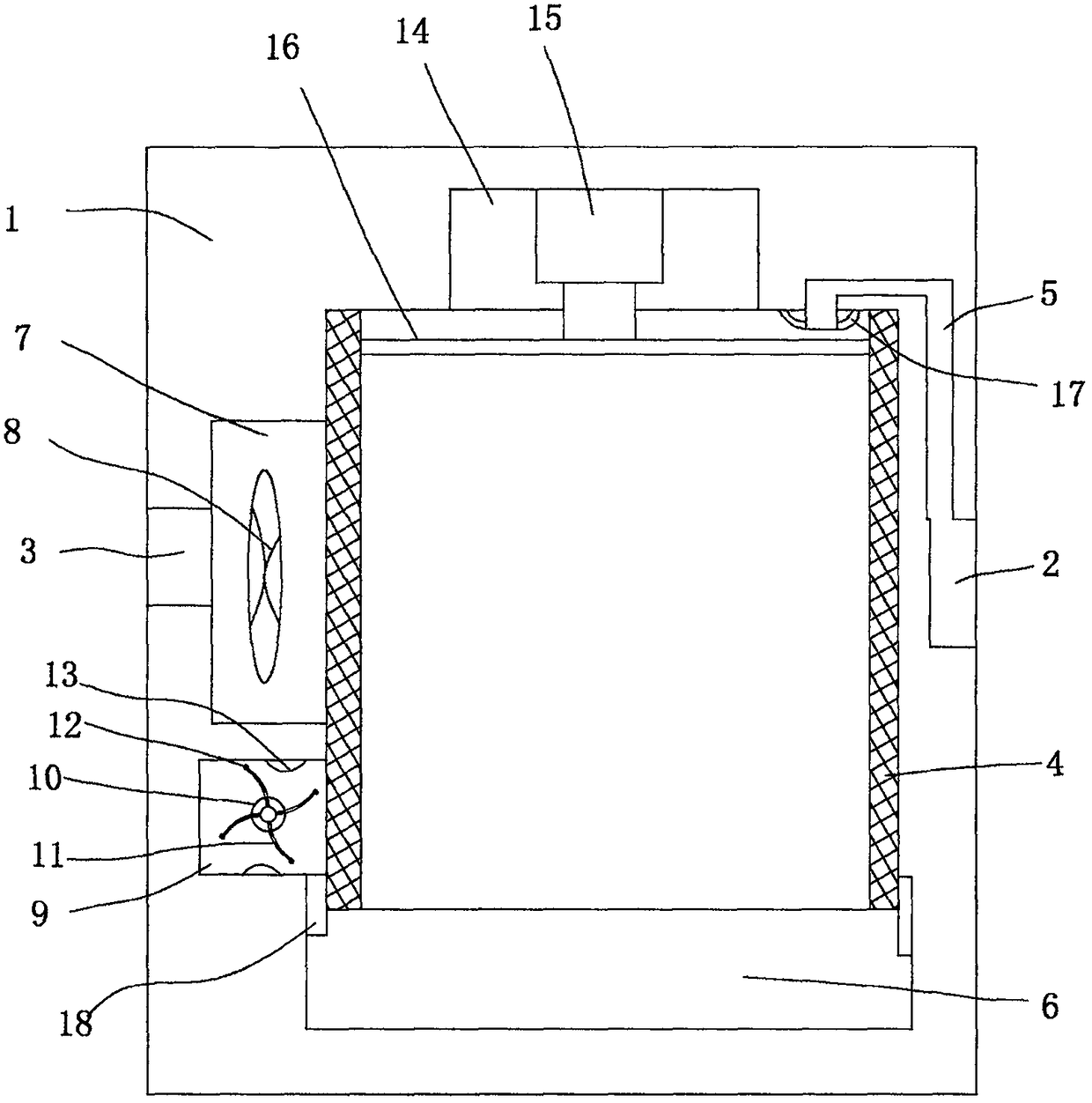 Filter unit with filter dust fallout