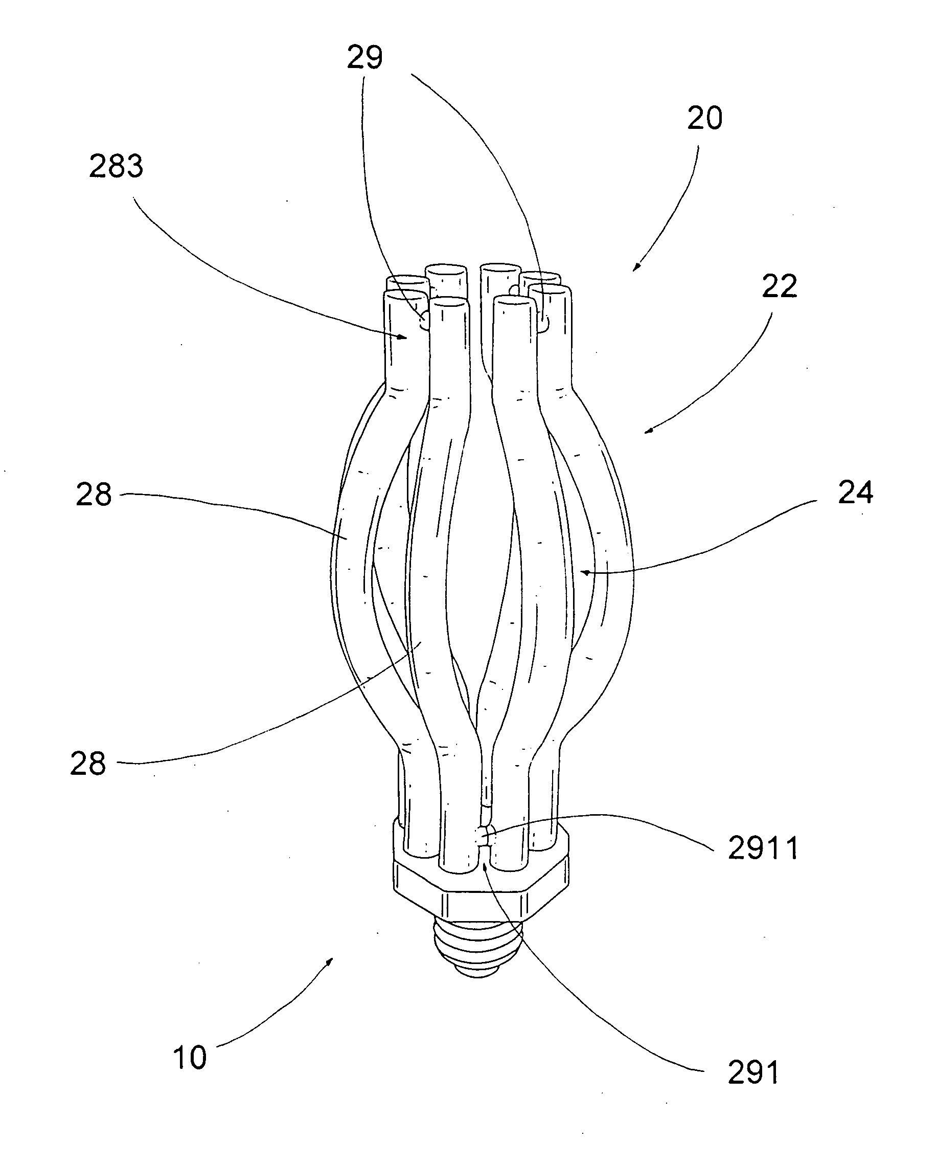 Fluorescent light bulb and manufacturing method thereof