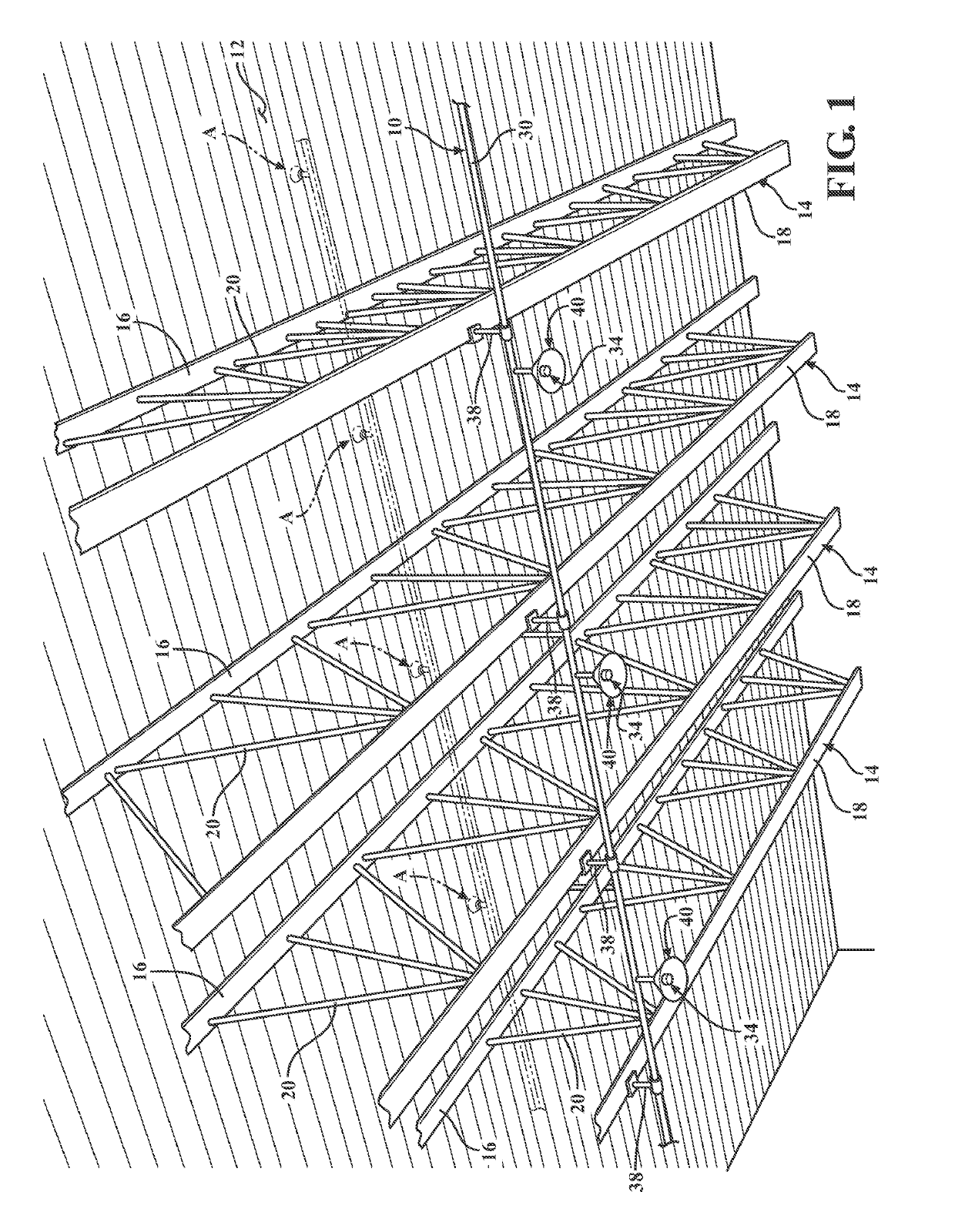 Below structural obstruction fire sprinkler installation method and heat collector system