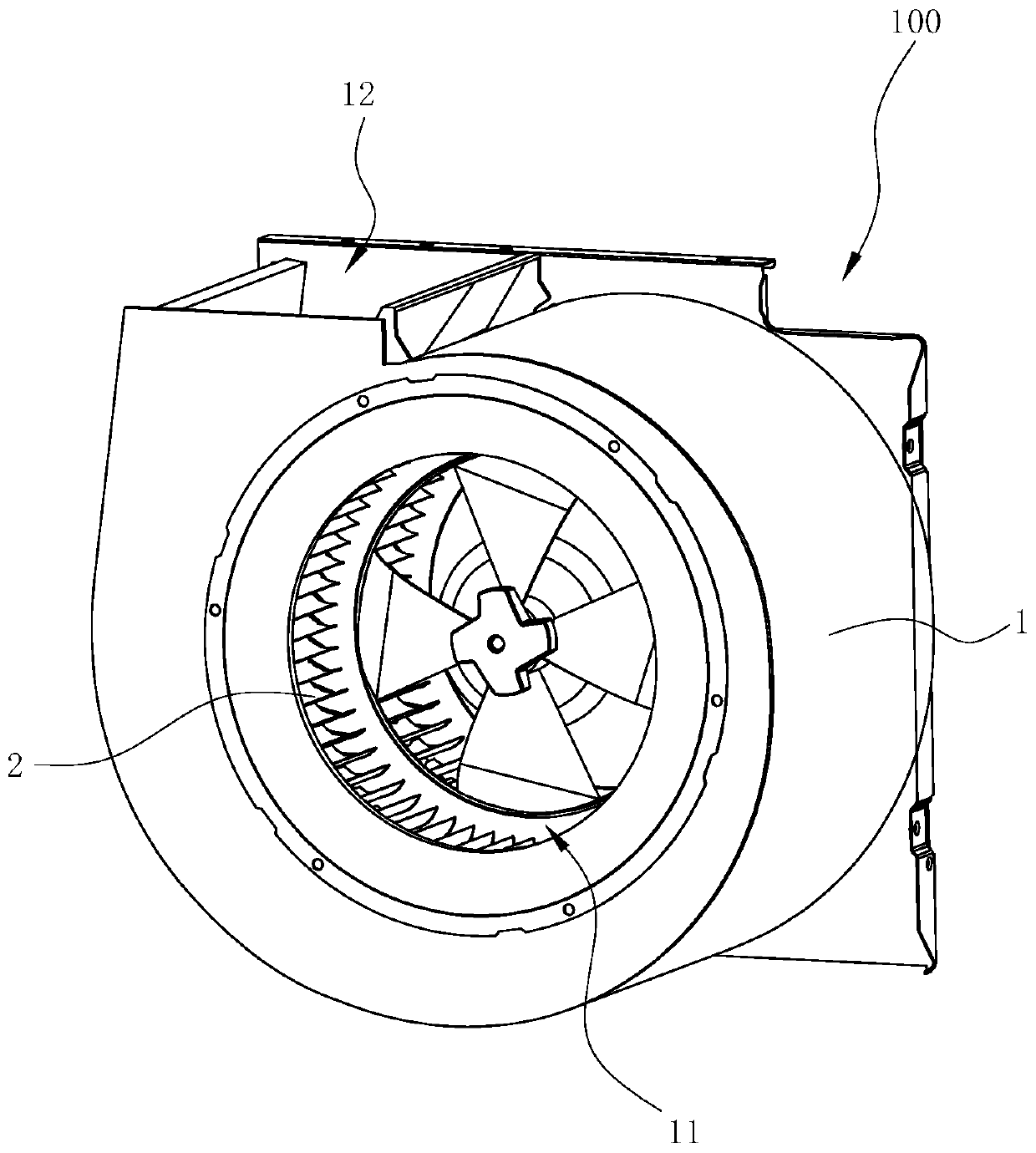 Centrifugal fan, range hood with centrifugal fan and control method of range hood