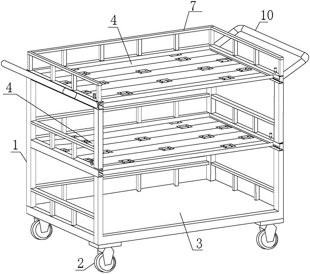 Silicon-wafer transport trolley