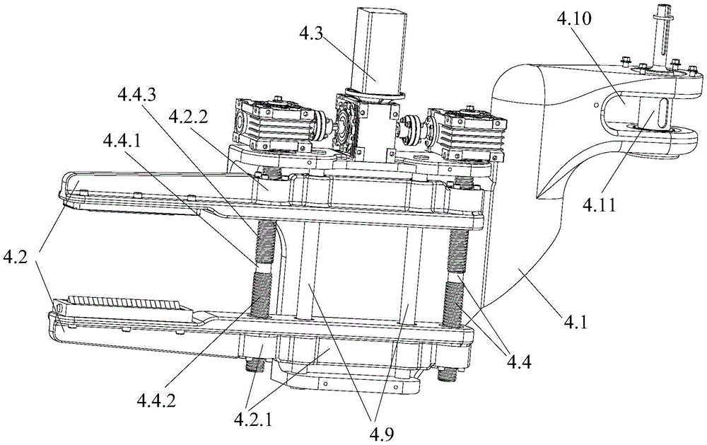 Vertical profile single-rail traction robot