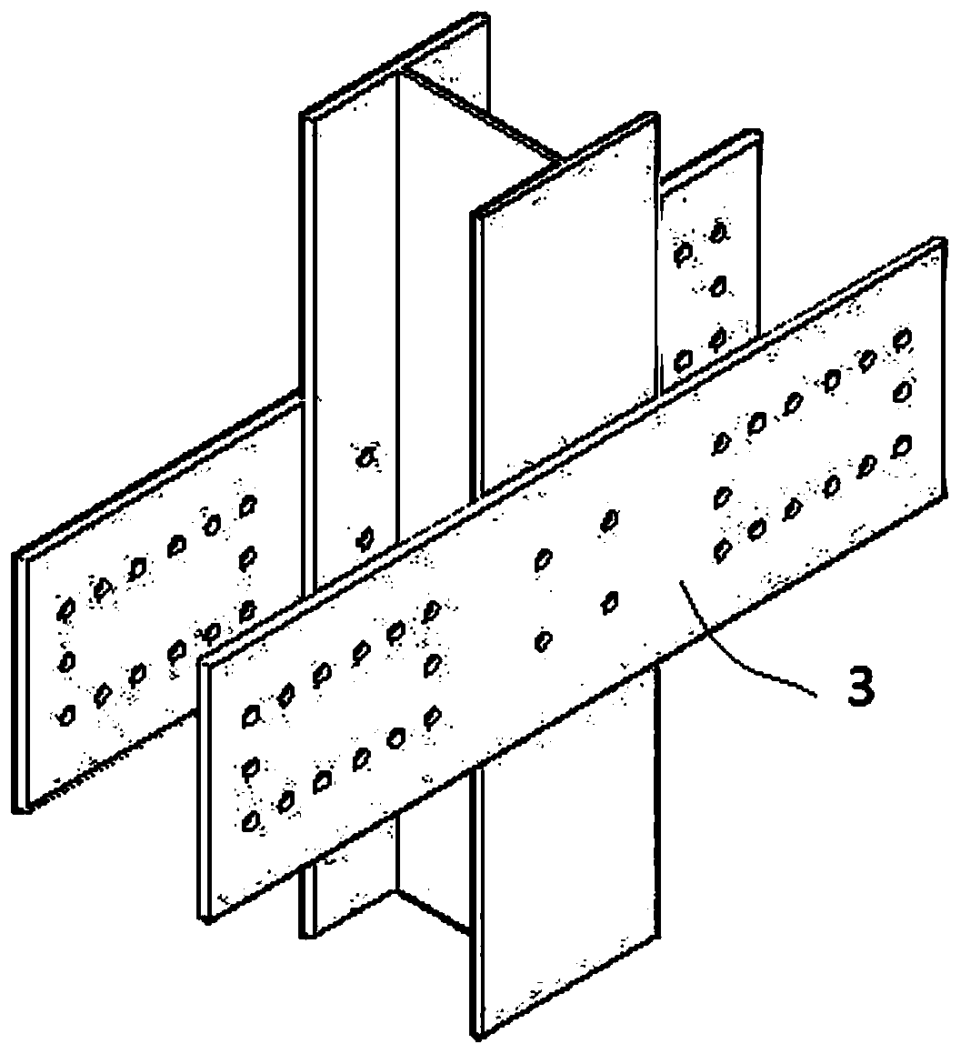 Double side plate type beam-end anti-torque joint with unilateral bolt connection